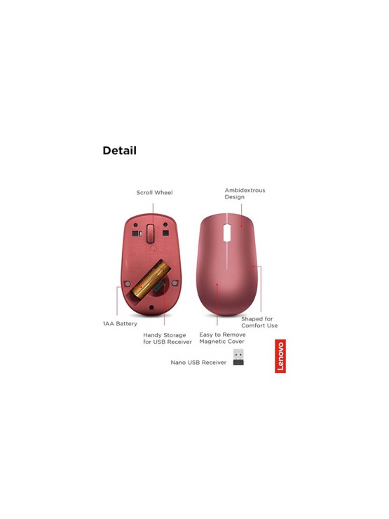 მაუსი: Lenovo 530 Wireless Mouse Cherry Red - GY50Z18990