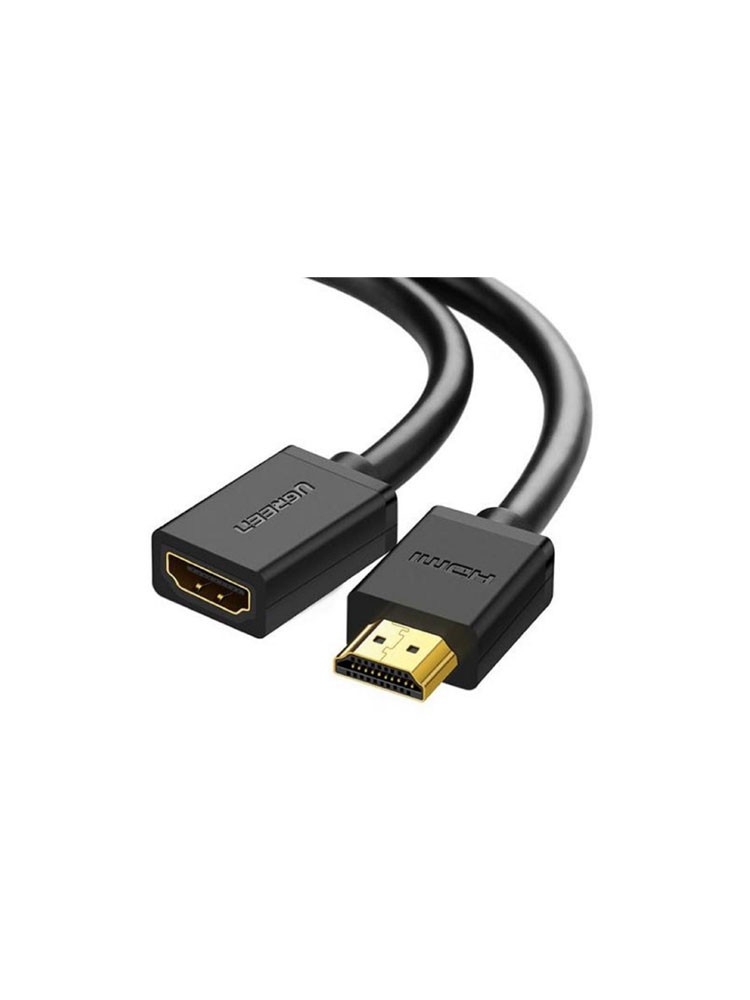 კაბელი: UGREEN HD107 HDMI Male to Female Cable 2m Black - 10142
