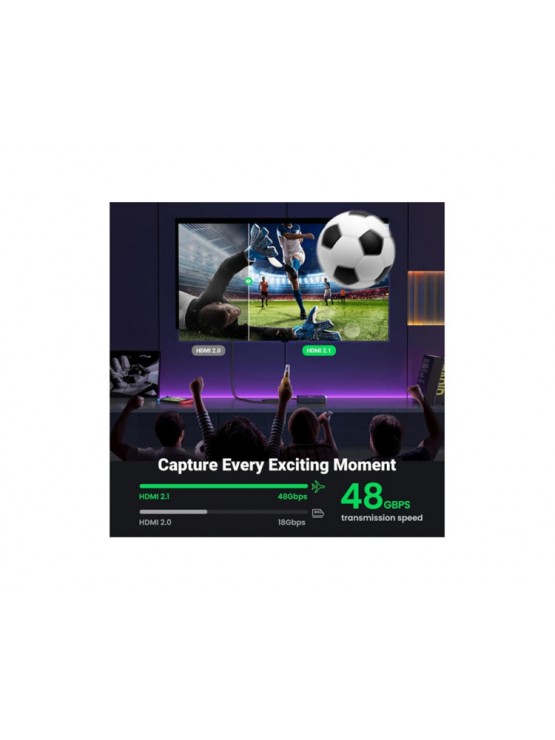 HDMI დამაგრძელებელი: UGREEN HD151 8K HDMI Extension Cable 0.5m Black - 40400