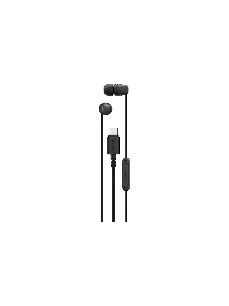 ყურსასმენი: Sony Wired Headphones Black Type-C Plug Black - IER‑EX15C/BZE