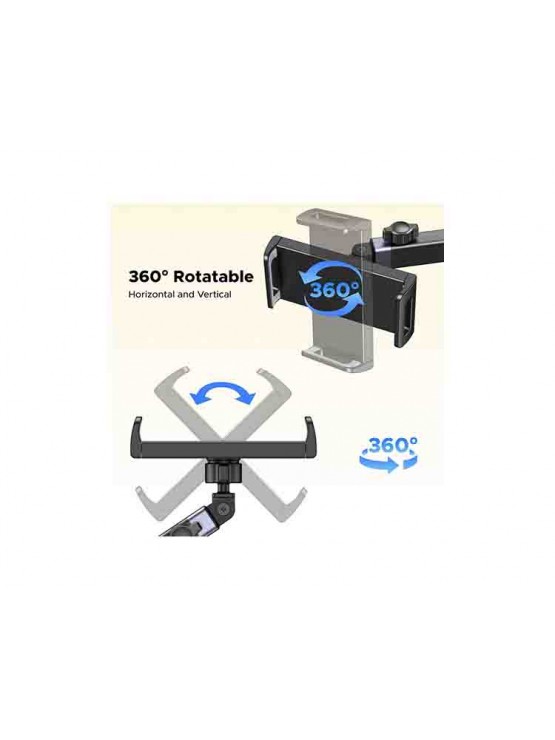 პლანშეტის დამჭერი: UGREEN Car Headrest Tablet Holder Black - LP904
