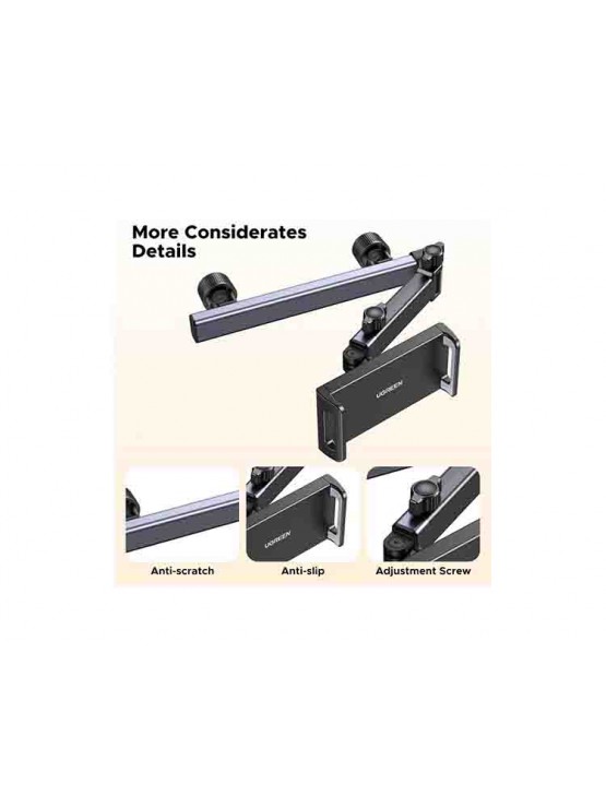 პლანშეტის დამჭერი: UGREEN Car Headrest Tablet Holder Black - LP904
