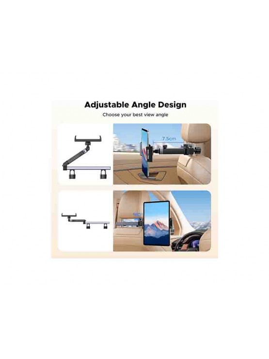 პლანშეტის დამჭერი: UGREEN Car Headrest Tablet Holder Black - LP904