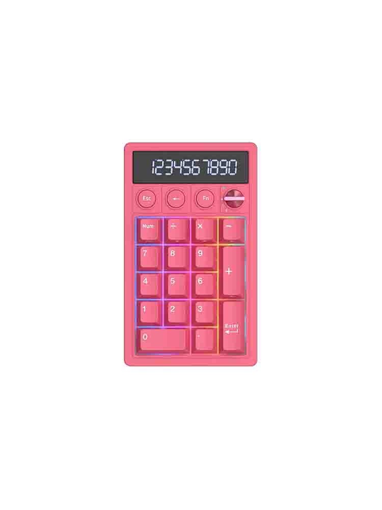 კლავიატურა: Royal Kludge RGB Wireless Mechanical Numpad Berry Red - RK M20-BR-YXZ