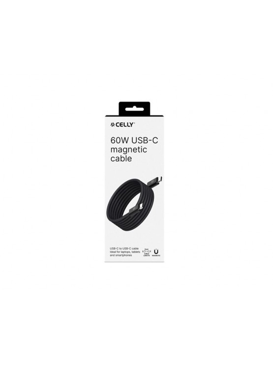 კაბელი: Celly USB Type-C Magnetic Cable 60W 2m