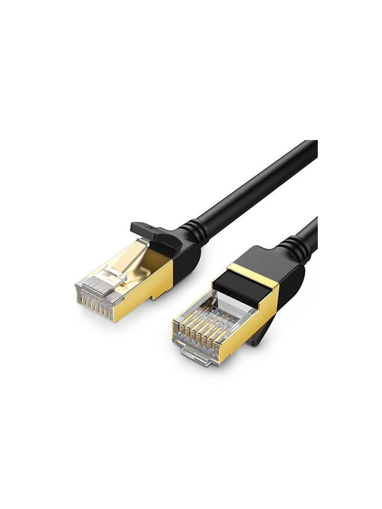 ქსელის კაბელი: UGREEN NW107 Cat7 Patch Cord STP Ethernet Lan Cable 3m Black - 11270