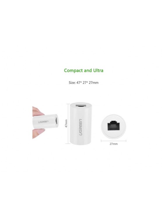კონექტორი: UGREEN NW116 Anti Thunder Rj45 Ethernet Connector White - 20391
