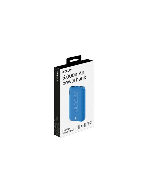 პორტატული დამტენი: Celly PBE5000EVOBL 5000 mAh 10W Powerbank Blue
