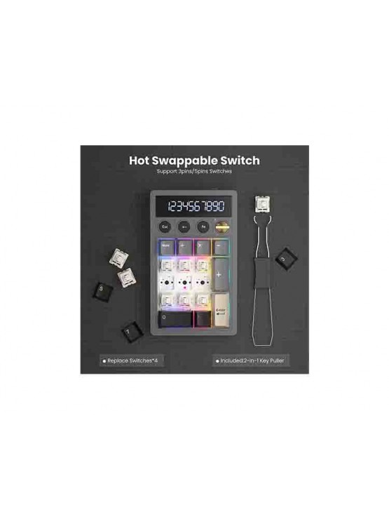 კლავიატურა: Royal Kludge RGB Mechanical Numpad - RK M20-PT-YXZ