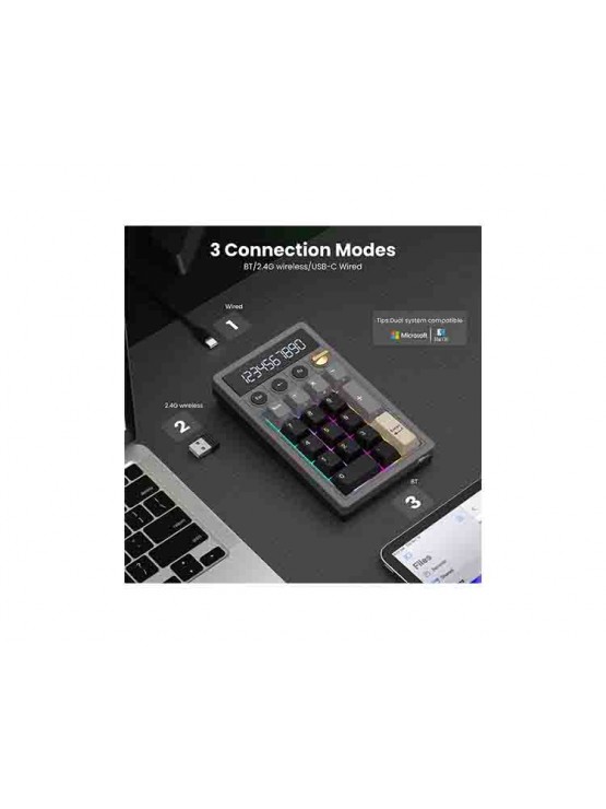 კლავიატურა: Royal Kludge RGB Mechanical Numpad - RK M20-PT-YXZ