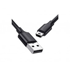 კაბელი: UGREEN US132 USB 2.0 A Male to Mini 5 Pin Male Cable 3m Black - 10386