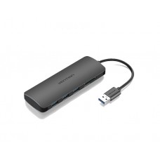 USB ჰაბი: VENTION CHHHA HUB 3 Ports USB3.0 with Card Reader 0.1M Gray Metal