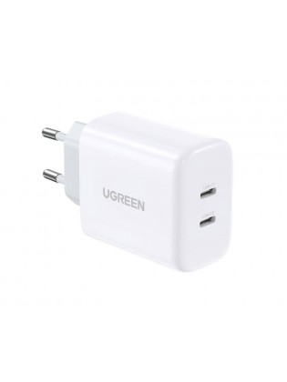 დამტენი: UGREEN CD243 40W 2xUSB-C Type-c White - 10343