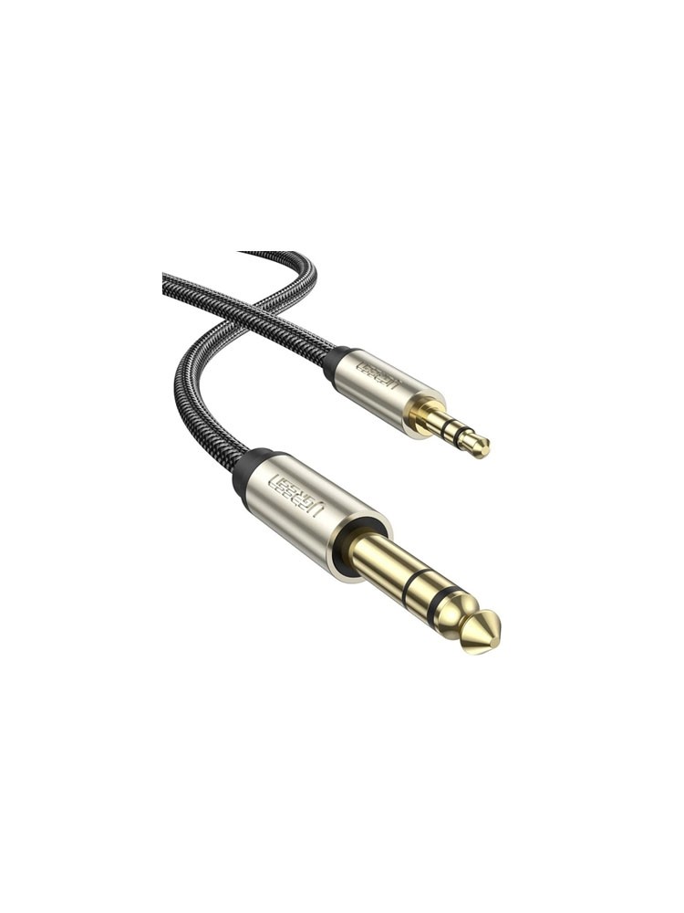 აუდიო კაბელი: UGREEN 10630 3.5mm to 6.35mm TRS Stereo Audio Cable 5m Gray