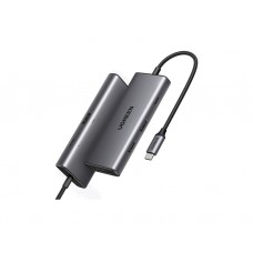 USB ჰაბი: UGREEN CM498 Revodok Pro 107 7-in-1 USB Type-C Hub Dark Grey - 15531