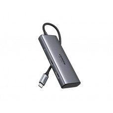 USB ჰაბი: UGREEN CM498 15852 Revodok 206 6 in 1 USB Type-C Hub Grey