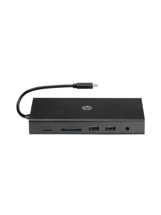 USB ჰაბი: HP Travel USB Type C Multi Port Hub Black - 1C1Y5AA