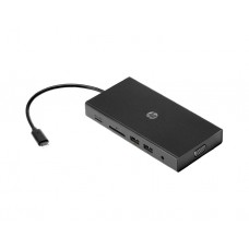 USB ჰაბი: HP Travel USB Type C Multi Port Hub Black - 1C1Y5AA