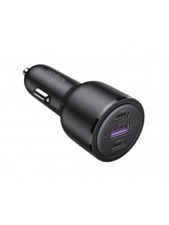 მანქანის დამტენი: UGREEN CD239 Quick Charge 3.0 69W USB/2xUSB-C Black - 20467