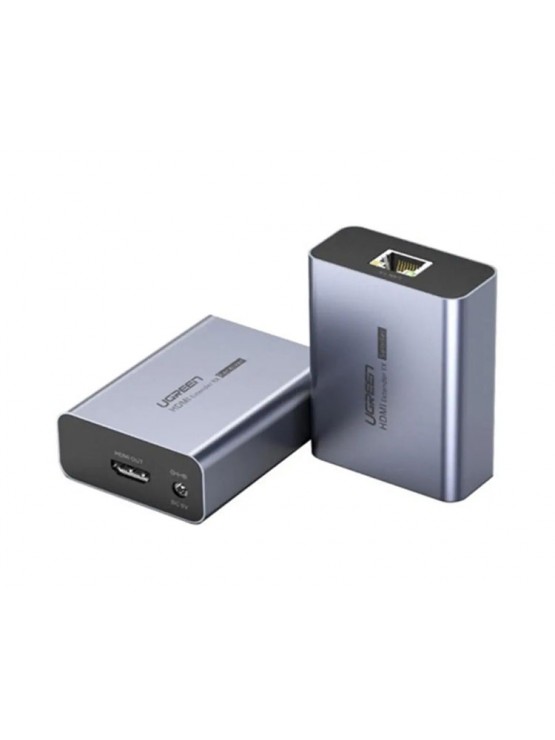 ადაპტერი: UGREEN CM455 20519EU HDMI Over Ethernet Extender 1080P 70m EU Grey