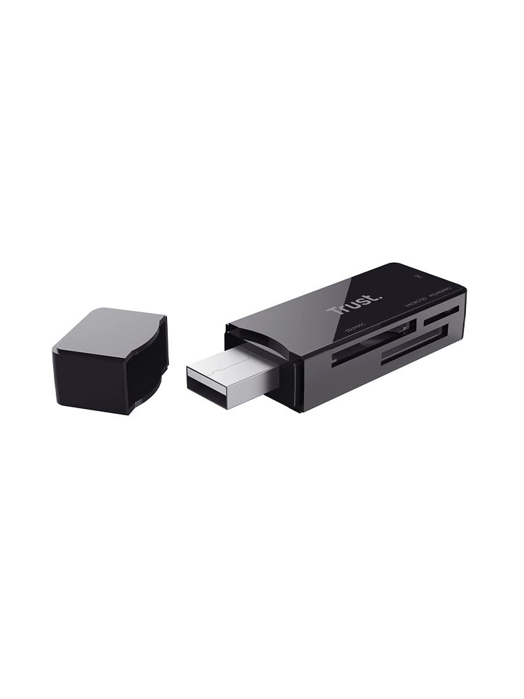 ბარათის წამკითხველი: Trust Nanga USB 3.1 Card Reader Black - 21935