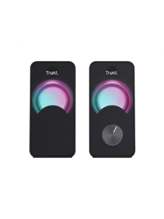 დინამიკი: Trust Arys Compact RGB LED 2.0 wired speaker Black - 23120
