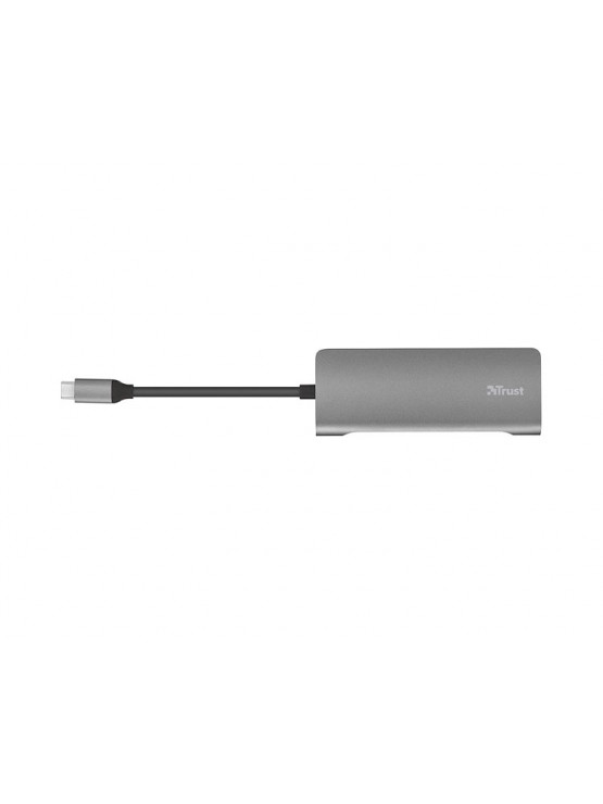 ადაპტერი: Trust Dalyx 7-in-1 USB-C Multi-Port Adapter Grey - 23775