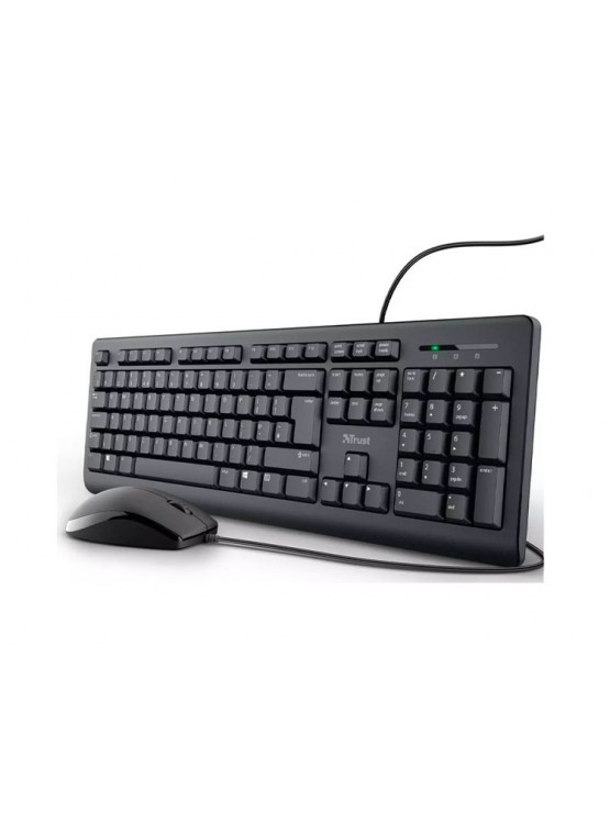 კლავიატურა-მაუსი: Trust Primo Wired Keyboard And Mouse Set Black - 23970