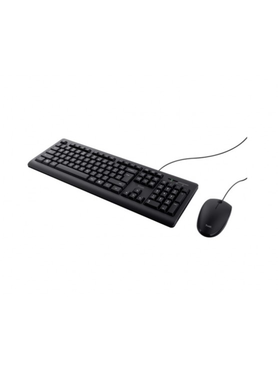 კლავიატურა-მაუსი: Trust Primo Wired Keyboard And Mouse Set Black - 23970
