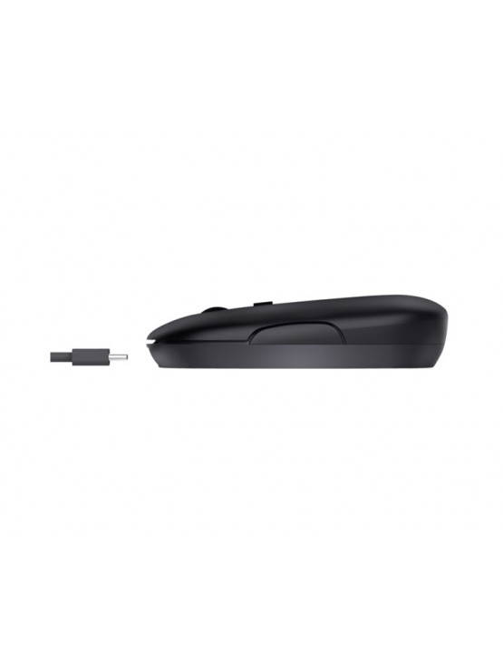 მაუსი: Trust Puck Rechargeable Wireless Ultra-Thin Mouse Black - 24059