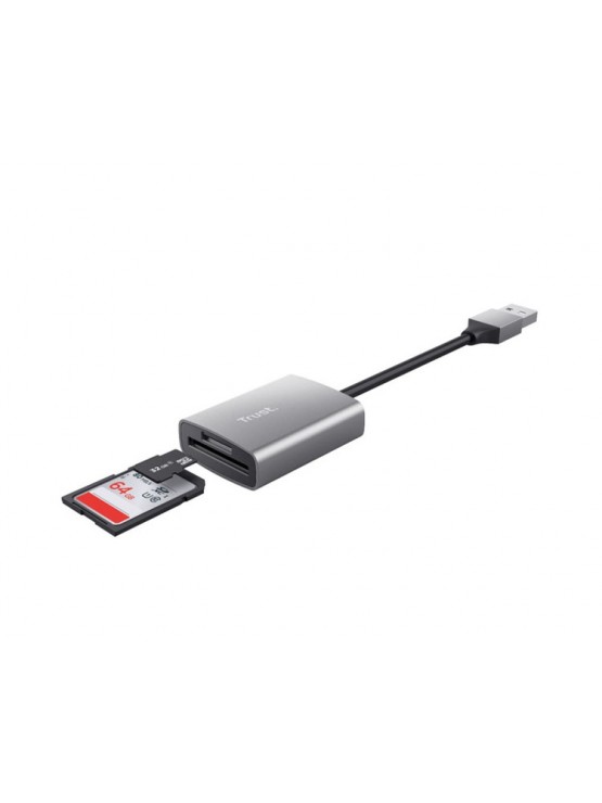 ბარათის წამკითხველი: Trust Dalyx Fast Aluminium USB Cardreader - 24135