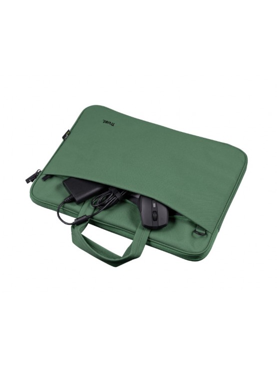 ნოუთბუქის ჩანთა: Trust Bologna Eco-friendly Slim Laptop Bag 16" Green - 24450