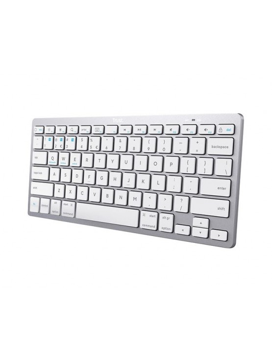 კლავიატურა: Trust Basics Wireless Bluetooth keyboard Silver - 24651