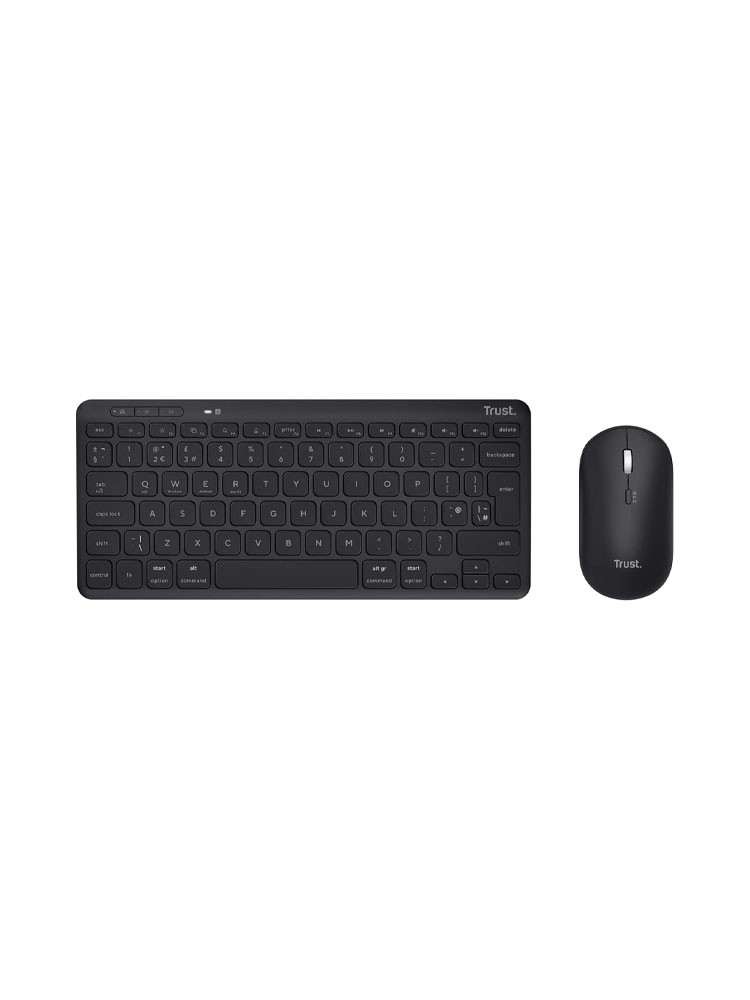 კლავიატურა-მაუსი: Trust Lyra Bluetooth Keyboard and Mouse Set Black - 24843