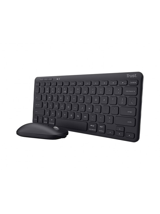 კლავიატურა-მაუსი: Trust Lyra Bluetooth Keyboard and Mouse Set Black - 24843