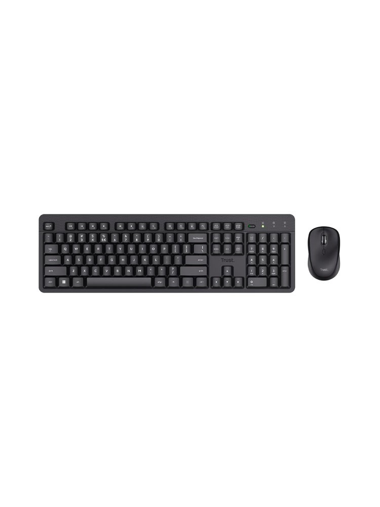 კლავიატურა-მაუსი: Trust Ody II Silent Wireless Keyboard & Mouse set Black - 25018