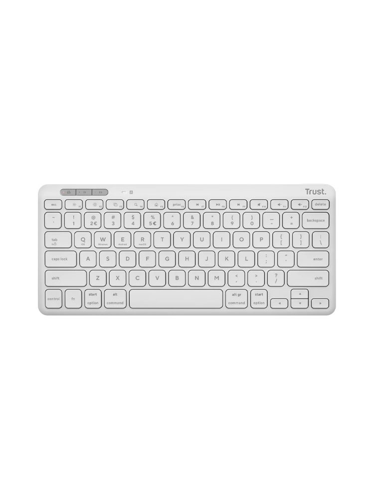 კლავიატურა: Trust Lyra Compact Wireless Keyboard White - 25097