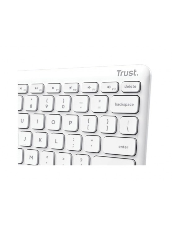 კლავიატურა: Trust Lyra Compact Wireless Keyboard White - 25097