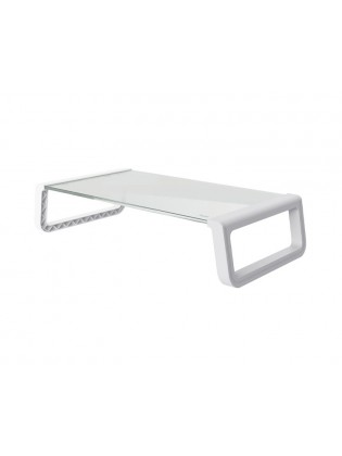 მონიტორის სადგამი: Trust Monta Tempered glass Monitor Stand White - 25351