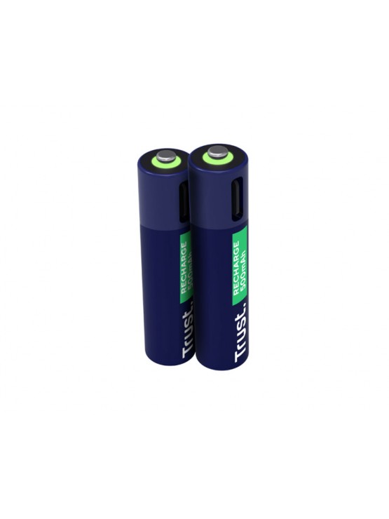 ელემენტი: Trust 2-pack USB-C Rechargeable AAA Batteries - 25585
