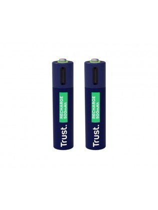 ელემენტი: Trust 2-pack USB-C Rechargeable AAA Batteries - 25585
