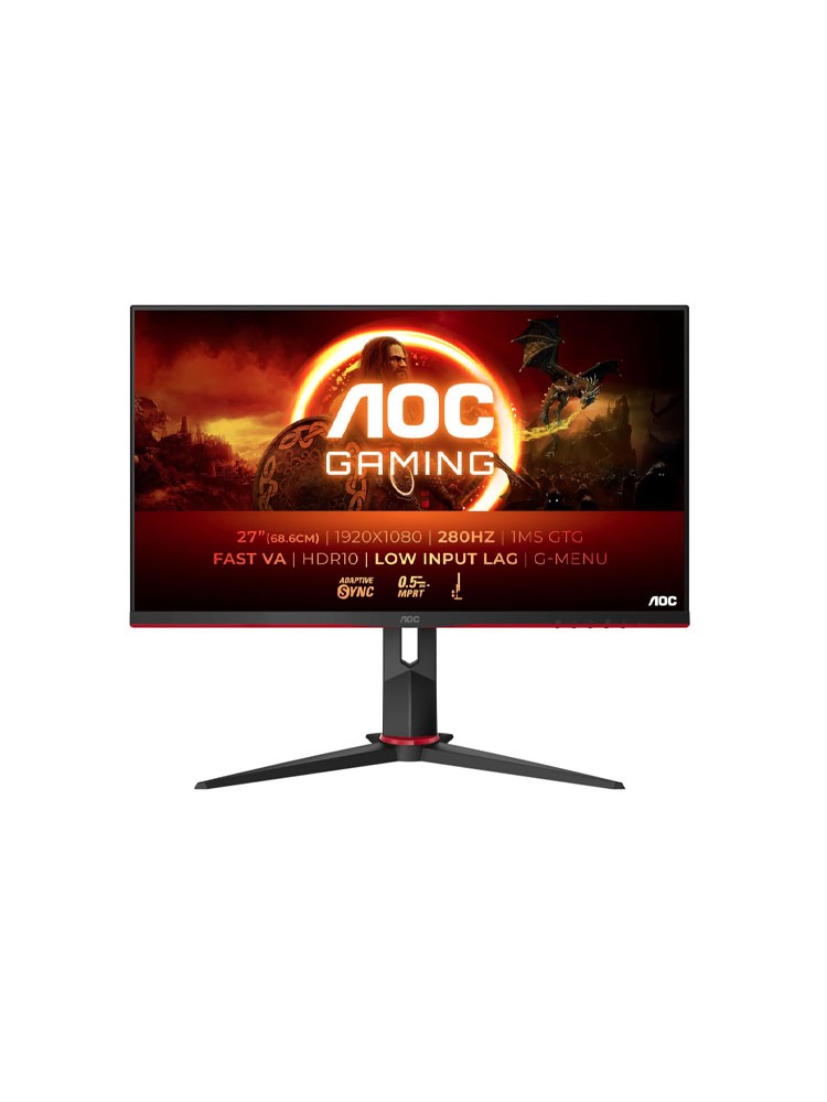 მონიტორი: AOC 27G2ZN3 27" FHD 280Hz 0.05ms 2xHDMI DP - 27G2ZN3/BK