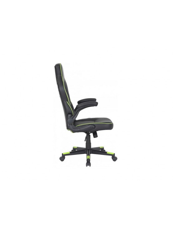 გეიმერული სავარძელი: 2E Gaming Chair Hebi Black/Green - 2E-GC-HEB-BK