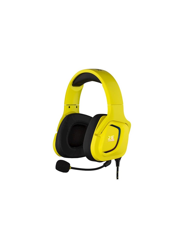 ყურსასმენი: 2E HG340 Wired Gaming Headset RGB Yellow - 2E-HG340YW