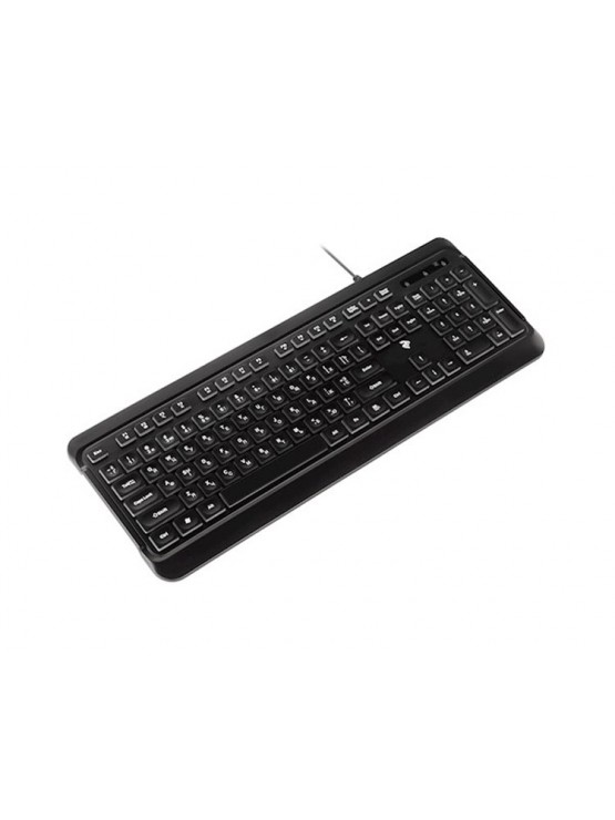 კლავიატურა: 2E KS120 Keyboard White backlight USB Black - 2E-KS120UB