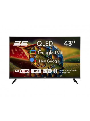 ტელევიზორი: 2E 43A77Q 43" 4K UHD Smart TV HDR Wi-Fi Black - 2E-43A77Q