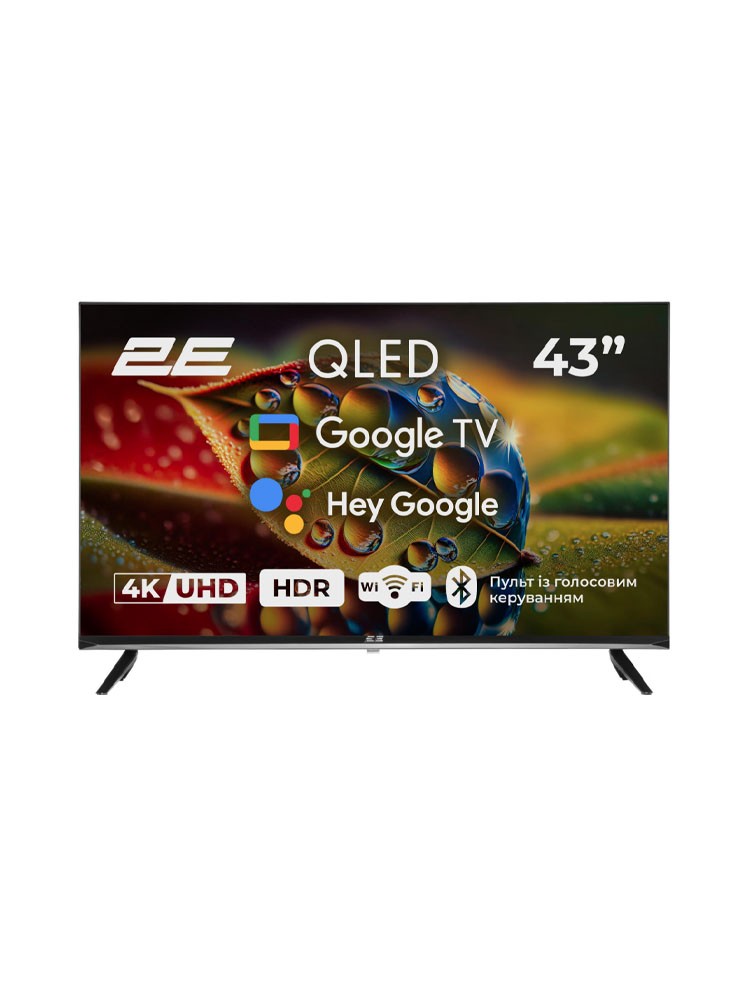 ტელევიზორი: 2E 43A77Q 43" 4K UHD Smart TV HDR Wi-Fi Black - 2E-43A77Q