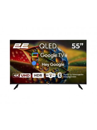 ტელევიზორი: 2E 55A77Q 55" 4K UHD Smart TV HDR Wi-Fi Black - 2E-55A77Q