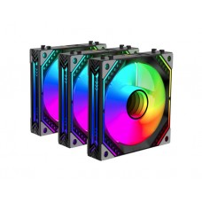 ქულერი: 2E Gaming Air Cool ACF120MW-ARGB 3x120mm 2000rpm Black - 2E-ACF120MB-ARGB