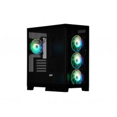 ქეისი: 2E FANTOM GK701B 4x120mm ARGB Fans Mini Tower Black - 2E-GK701B